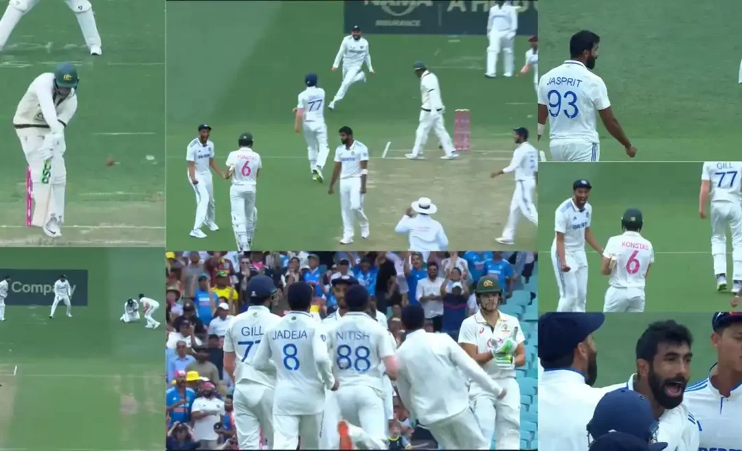 WATCH: Indian players celebrate in front of Sam Konstas after Usman Khawaja’s dismissal on final ball of Day 1 in 5th Test – AUS vs IND