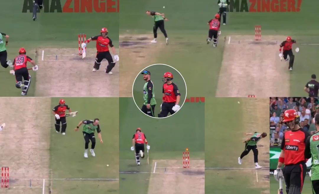 WATCH: Joel Paris’ no look run-out attempt to dismiss Jacob Bethell in the BBL 2024-25