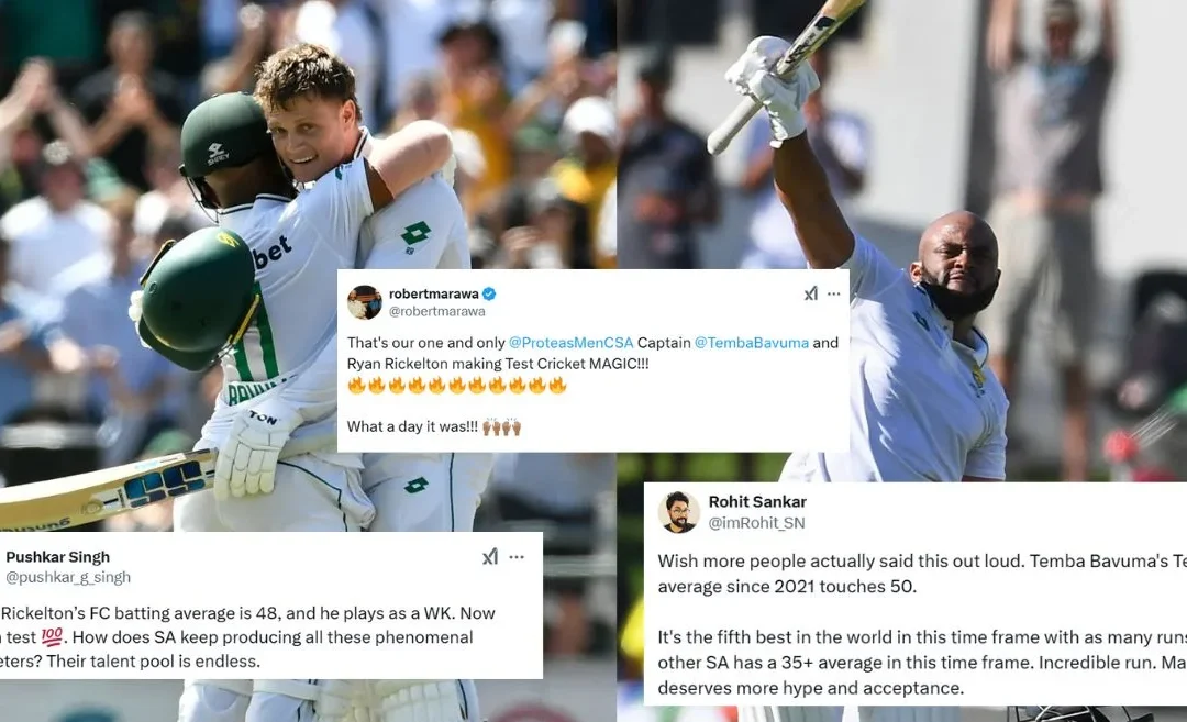 Twitter reactions: South Africa gains the upper hand as Ryan Rickelton and Temba Bavuma excel against Pakistan on Day 1 of 2nd Test