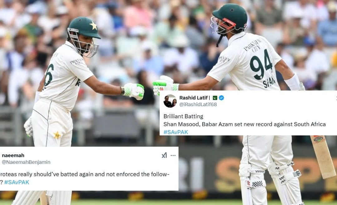 Fans erupt as Babar Azam and Shan Masood’s towering partnership keeps Pakistan alive after follow-on by South Africa in the Cape Town Test