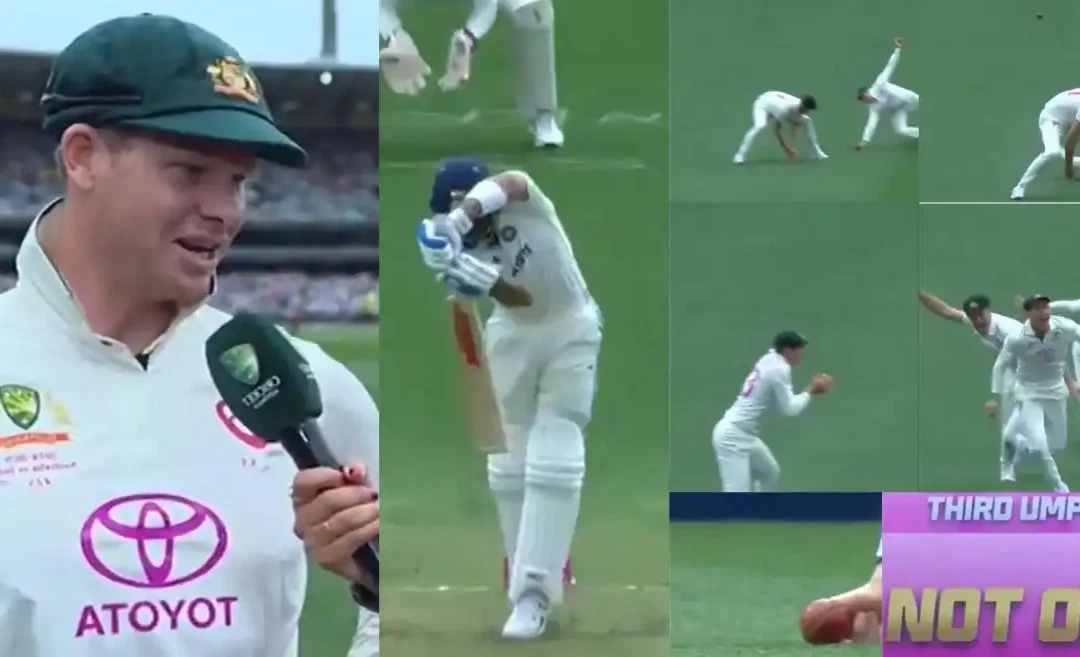 WATCH: Steve Smith reacts after 3rd umpire overturns his catch of Virat Kohli on Day 1 of SCG Test – AUS vs IND