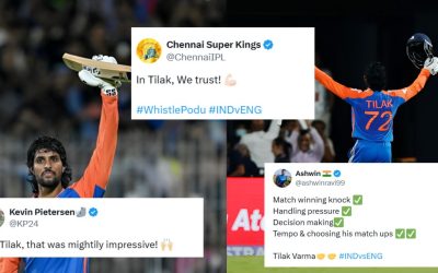 Twitter reactions: Tilak Varma powers India to a 2-0 series lead over England in the T20Is