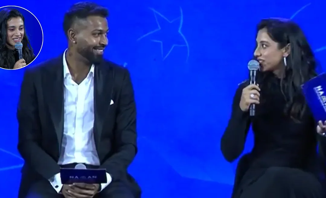 WATCH: Smriti Mandhana’s witty reply to Hardik Pandya’s playlist question in the BCCI Naman Awards