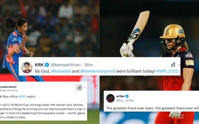 Twitter reactions: Amanjot Kaur’s all-round brilliance outshines Ellyse Perry’s heroics as MI edge past RCB in a thriller