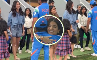 WATCH: Anushka Sharma and Rohit Sharma share a congratulatory hug after India’s Champions Trophy 2025 final triumph