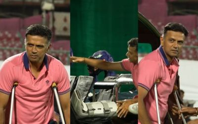 जज्बा हो तो कोच साहब राहुल द्रविड़ के जैसा, दर्द से जूझते हुए भी पहुंचे राजस्थान टीम के कैंप में