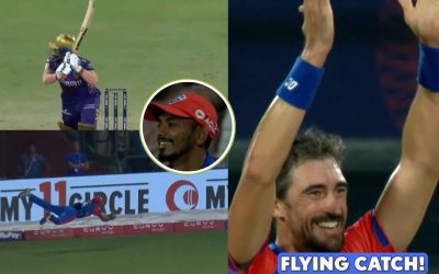 WATCH: Dushmantha Chameera takes ‘catch of the IPL 2025’ to remove Anukul Roy during DC vs KKR clash