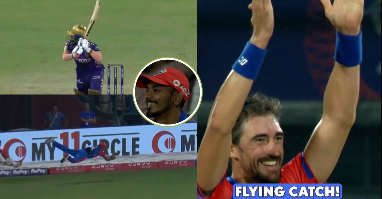 WATCH: Dushmantha Chameera takes ‘catch of the IPL 2025’ to remove Anukul Roy during DC vs KKR clash