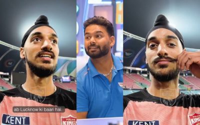 पंजाब किंग्स के गेंदबाज ने पहले दी Lsg को धमकी, फिर मूछों को ताव देता आया नजर