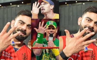 कोहली पर चढ़ा Wwe का बुखार, एक “विराट” रेसलर का जेस्चर कॉपी करते दिखे इस बार