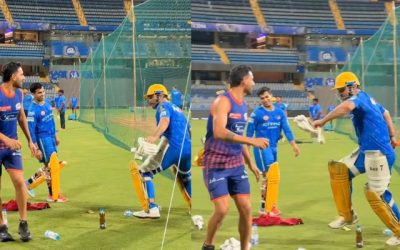 बीच नेट सेशन में हो गया पंगा, अपने पुराने गेंदबाज को मारने के लिए दौड़ पड़े धोनी