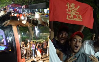 स्टेडियम के बाहर भी Rcb टीम के लिए क्रेजी होते नजर आए फैन्स, दिखा गजब का नजारा
