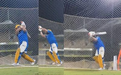 नेट्स में धोनी ने किया बल्ले से वार, पंजाब के खिलाफ बड़ी पारी खेलने के लिए हैं तैयार