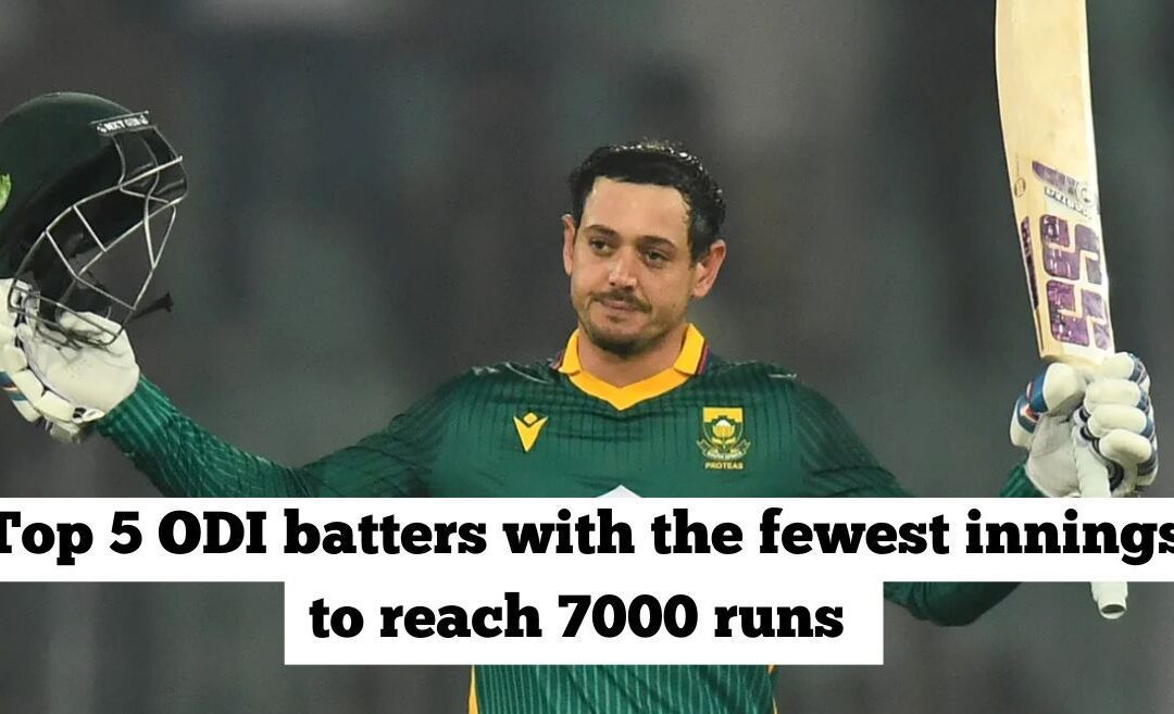 Top 5 ODI batters with the fewest innings to reach 7000 runs ft. Quinton de Kock