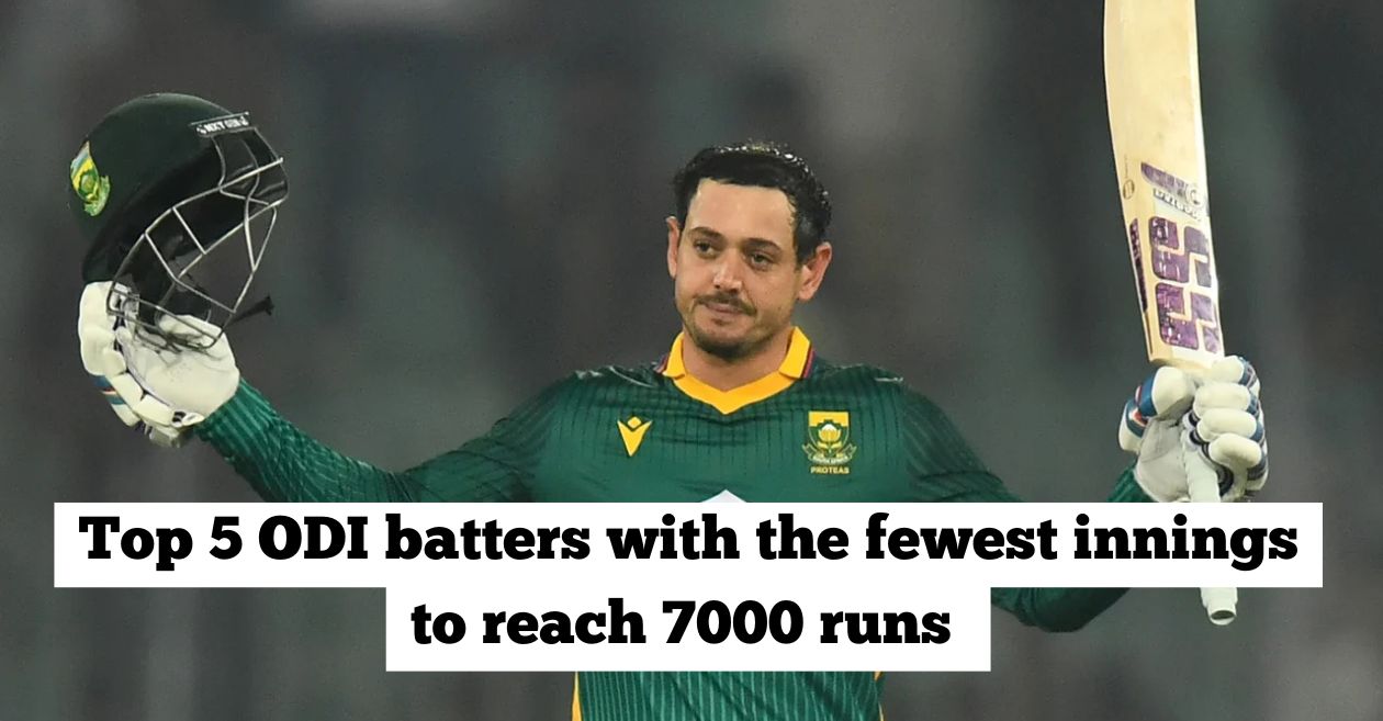 Top 5 ODI batters with the fewest innings to reach 7000 runs ft. Quinton de Kock