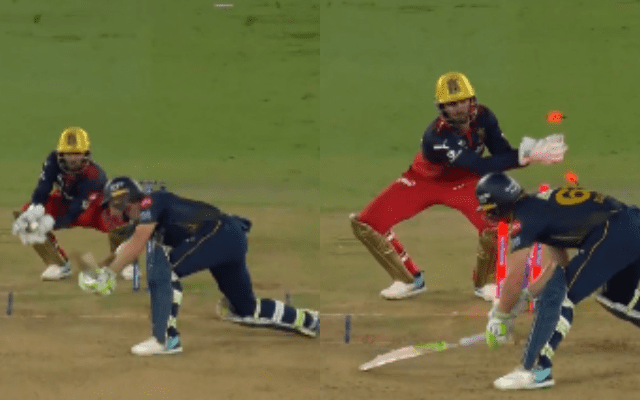RCB vs GT: KP की शानदार गेंदबाजी के सामने गच्चा खा गए जोस बटलर, जितेश ने उड़ाए स्टंप, देखें वीडियो