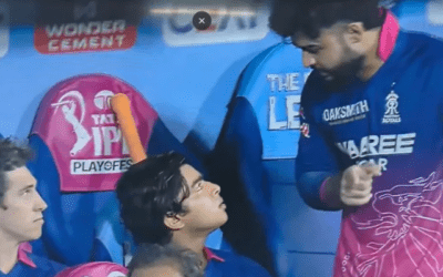 Ipl 2026: क्वालीफायर 2 के दौरान शतक चूकने के बाद वैभव सूर्यवंशी को डांटते नजर आए रियान पराग, देखें वीडियो