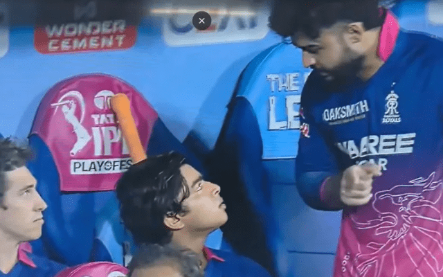 Ipl 2026: क्वालीफायर 2 के दौरान शतक चूकने के बाद वैभव सूर्यवंशी को डांटते नजर आए रियान पराग, देखें वीडियो